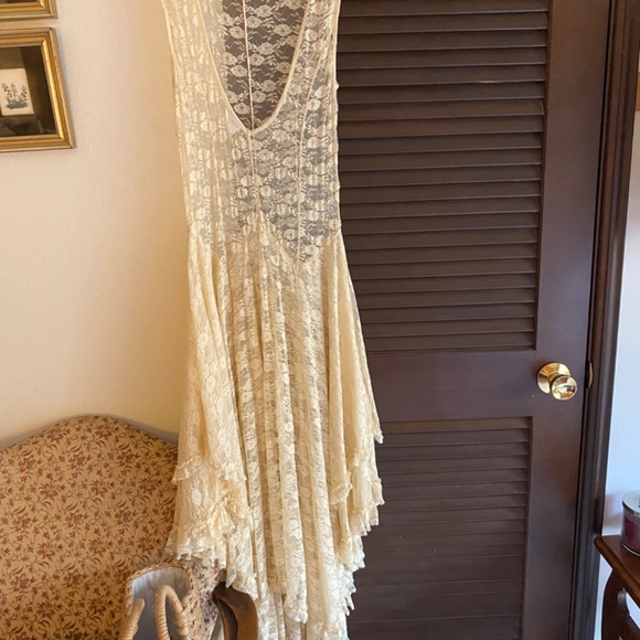 Free People French Courtship Lace Slip Maxi Midi Dress - Picture 5 of 7